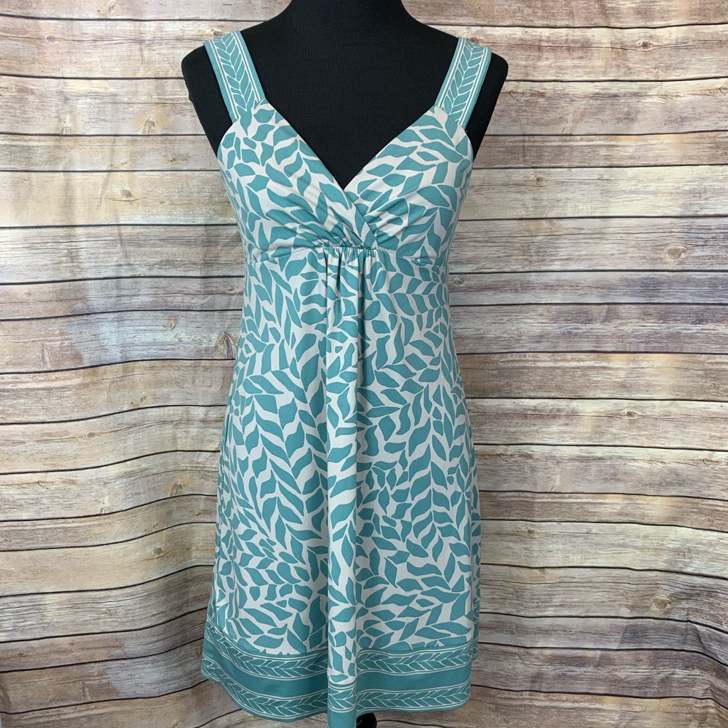 Bcbg Dress Crossover Mini A Line Smocked M